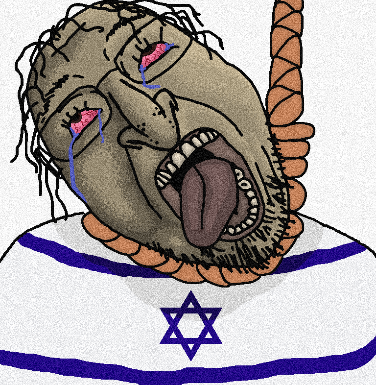 bernd, hanging troonjak, troonjak, ack, bloodshot eyes, brown eyes, brown skin, crying, eyebrows, glasses