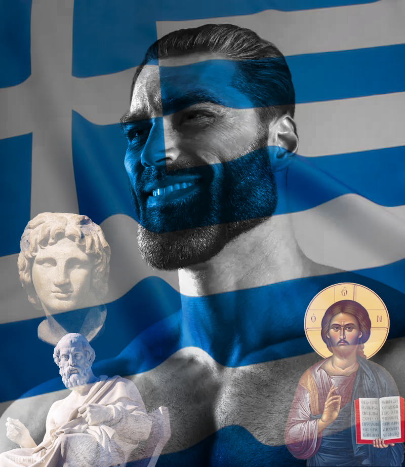 gigachad, alexander the great, ancient greece, buff, chad, christianity, country, flag, greece, historical