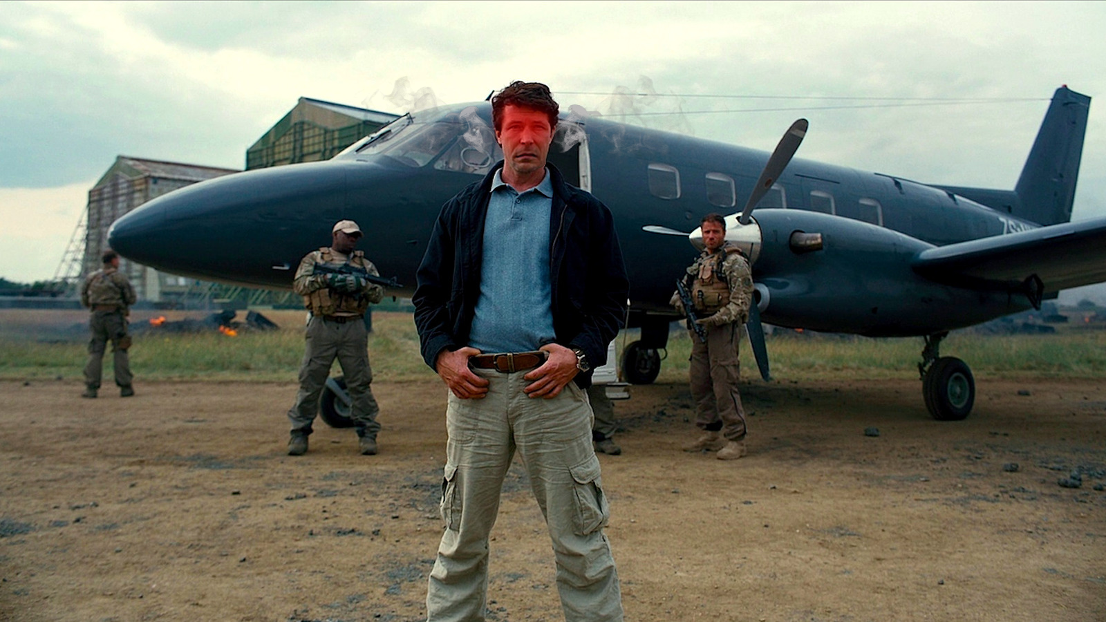 bane, angry, baneposting, belt, black jacket, blue shirt, camouflage, central intelligence agency, clothes, cloud