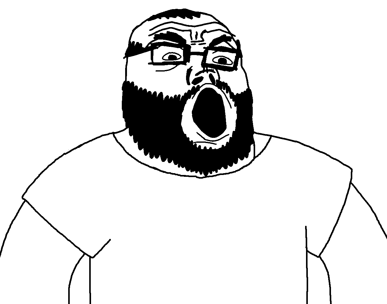 markiplier soyjak, tony soprano soyjak, gabagool lover, science lover, fusionjaks, things lovers, angry, balding, beard, black eyes