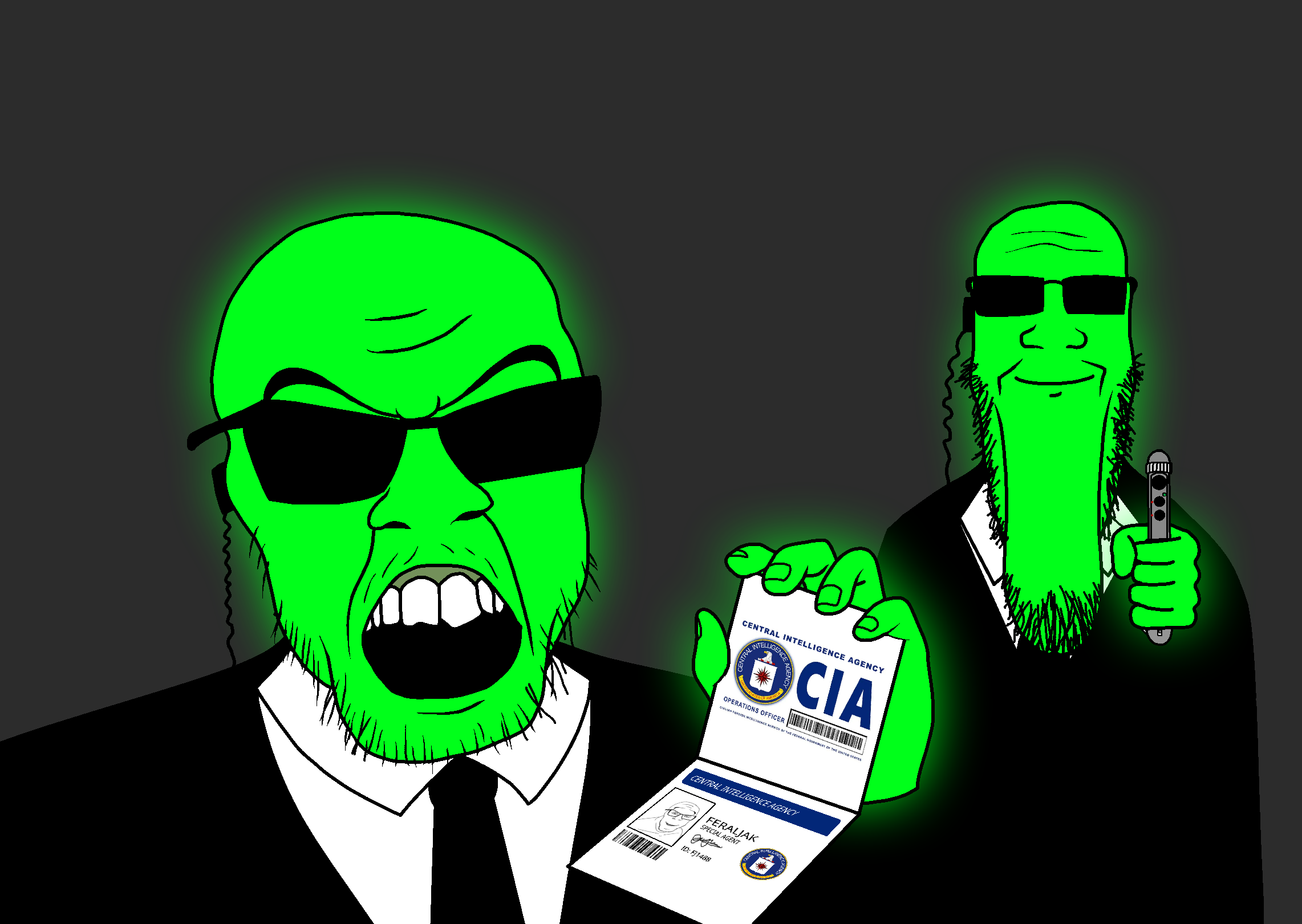 feraljak, markiplier soyjak, wholesome feraljak, glowie, 1488, 2soyjaks, barcode, calm, central intelligence agency, closed mouth