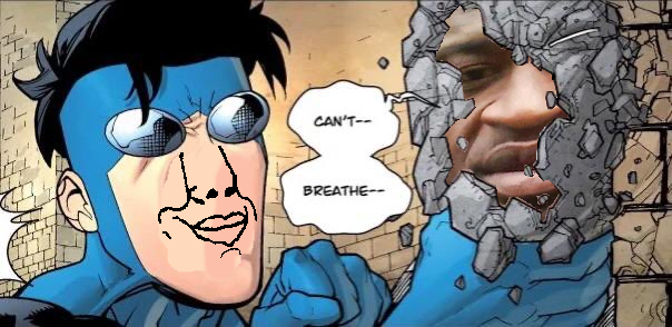george floyd, chudjak, saint floyd, black skin, closed mouth, comic, ear, hair, hands, i cant breathe