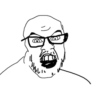 feraljak, beard, gem, glasses, high effort, imanigger, open mouth