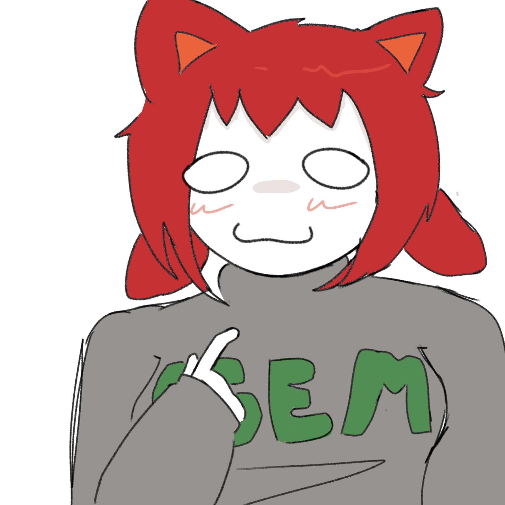 tama, animal, blush, cat, cat ears, catgirl, clothes, drawing, ear, ears