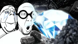 Slatejak and Gapejak looking at the gem in the coal mines.png