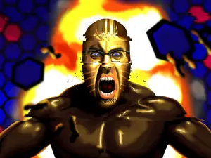 I AM COB HERE EXPLOSION HAIR FLYING HEXAGONS ALSO FLYING.png