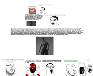 gigachad, chudjak, fatjak, markiplier soyjak, soyak, phoneplier vertical, science lover, thougher, showing phone, acne