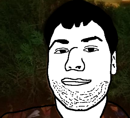 delgjak, delgjak passive, calm, 1soyjak, beard, black hair, camouflage, ear, grass, hair