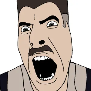 spider-man, cobson, brown hair, clothes, gray eyes, hair, james jonah jameson, mustache, soyjak, white skin