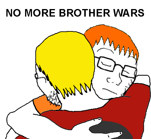 nate higgers, soyak, natejak, no more brother wars, 2soyjaks, blonde hair, closed eyes, closed mouth, finger, glasses