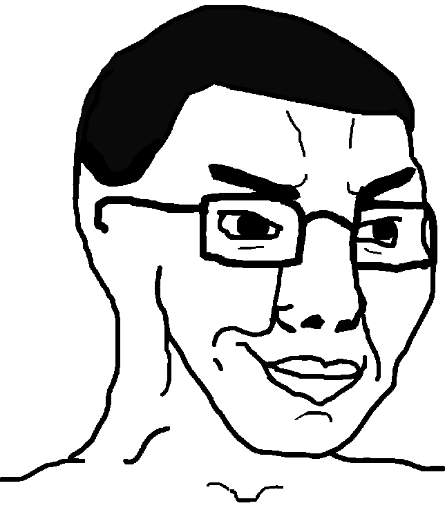 chudjak, soyak, chuddy soyak, chuddified soyjaks, fusionjaks, 1soyjak, black hair, bushy eyebrows, chud, closed mouth