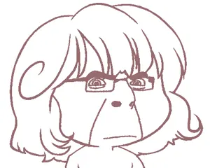 cobson, gyatejaks, anime, closed mouth, frown, glasses, gyate gyate, hair, looking at you, soyjak