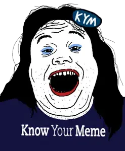 alicia, clothes, hair, knowyourmeme, lipstick, makeup, open mouth, soyjak, stubble, text