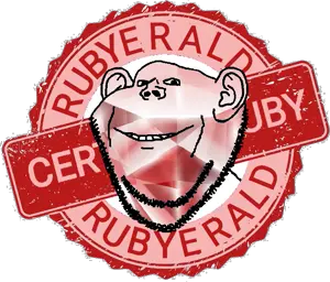impish soyak ears, badge, ear, gem, red, ruby, seal of approval, smile, soyjak, stamp