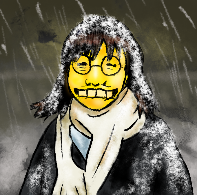 soykio kid, soykio girl, femjak, 1soyjak, art, asian, brown hair, chink, clothes, cold