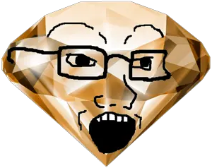 soyak, food, fruit, gem, gem skin, glasses, objectsoy, open mouth, orange, soyjak