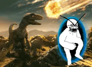 dinosaur meteor selfish.gif