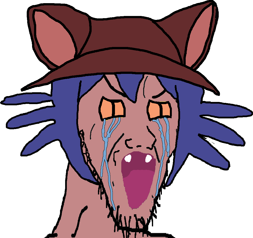 niko (oneshot), soyak, animal, blue hair, brown skin, cat, cat ears, clothes, crying, ear