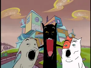 cartoon catscratch cat ear 3soyjaks background  open_mouth soyjak soyjak_trio stretched_mouth  variant_gapejak variant_markiplier_soyjak variant_tony_soprano_soyjak.png