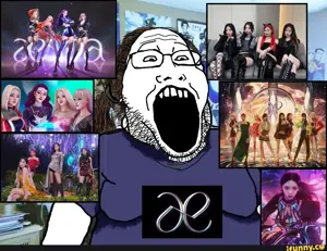 markiplier soyjak2, aespa, brown hair, glasses, hair, ifunny, irl background, kpop, long hair, music