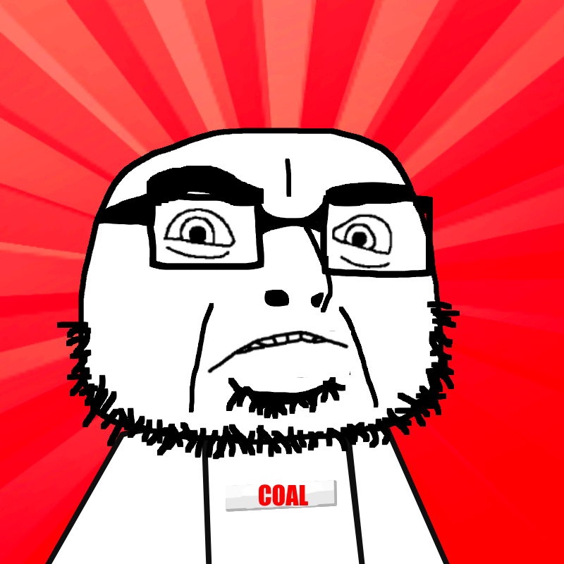 cobson, olgolstein, 1soyjak, bald, coal, front view, frown, glasses, half body, looking at you