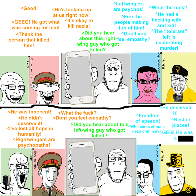 chudjak, cobson, feraljak, kuzjak, soyak, chudjak front, 'toss, authleft, authright, centrist