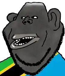 impish soyak ears, impish amerimutt, africa, african, black hair, black skin, hair, nigger, tnd