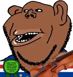 impish soyak ears, impish amerimutt, africa, african, black hair, black skin, hair, nigger, tnd