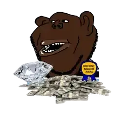 impish soyak ears, impish amerimutt, africa, african, black hair, black skin, hair, nigger, tnd