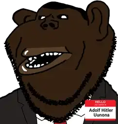 impish soyak ears, impish amerimutt, africa, african, black hair, black skin, hair, nigger, tnd