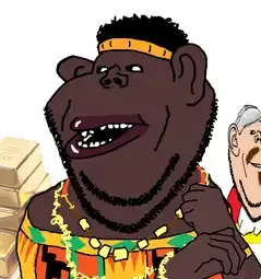 impish soyak ears, impish amerimutt, africa, african, black hair, black skin, hair, nigger, tnd