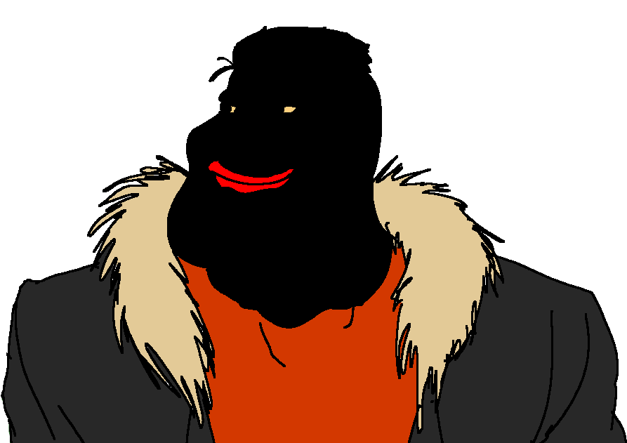 meximutt, mexiaryan, slopjak, black skin, closed mouth, lips, looking to the left, nigger, parka, red lips
