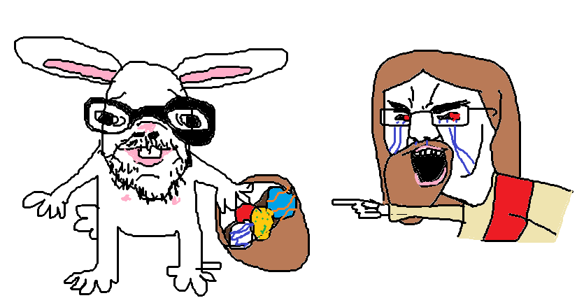 chudjak, animal, basket, brown hair, bunny, bunny ears, crying, easter, easter egg, egg