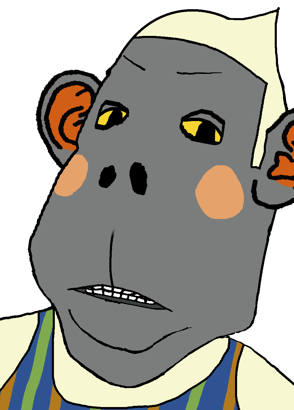 stfupopsseetherald, gapejak, scholar, 100, 1soyjak, angry, animal, animal crossing, big ears, blue shirt