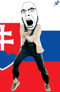 cobson, animated, country, dance, flag, full body, gangnam style, glasses, open mouth, push pin