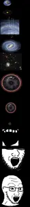 soyak, 2soyjaks, black background, earth, glasses, open mouth, planet, science, solar system, soyjak
