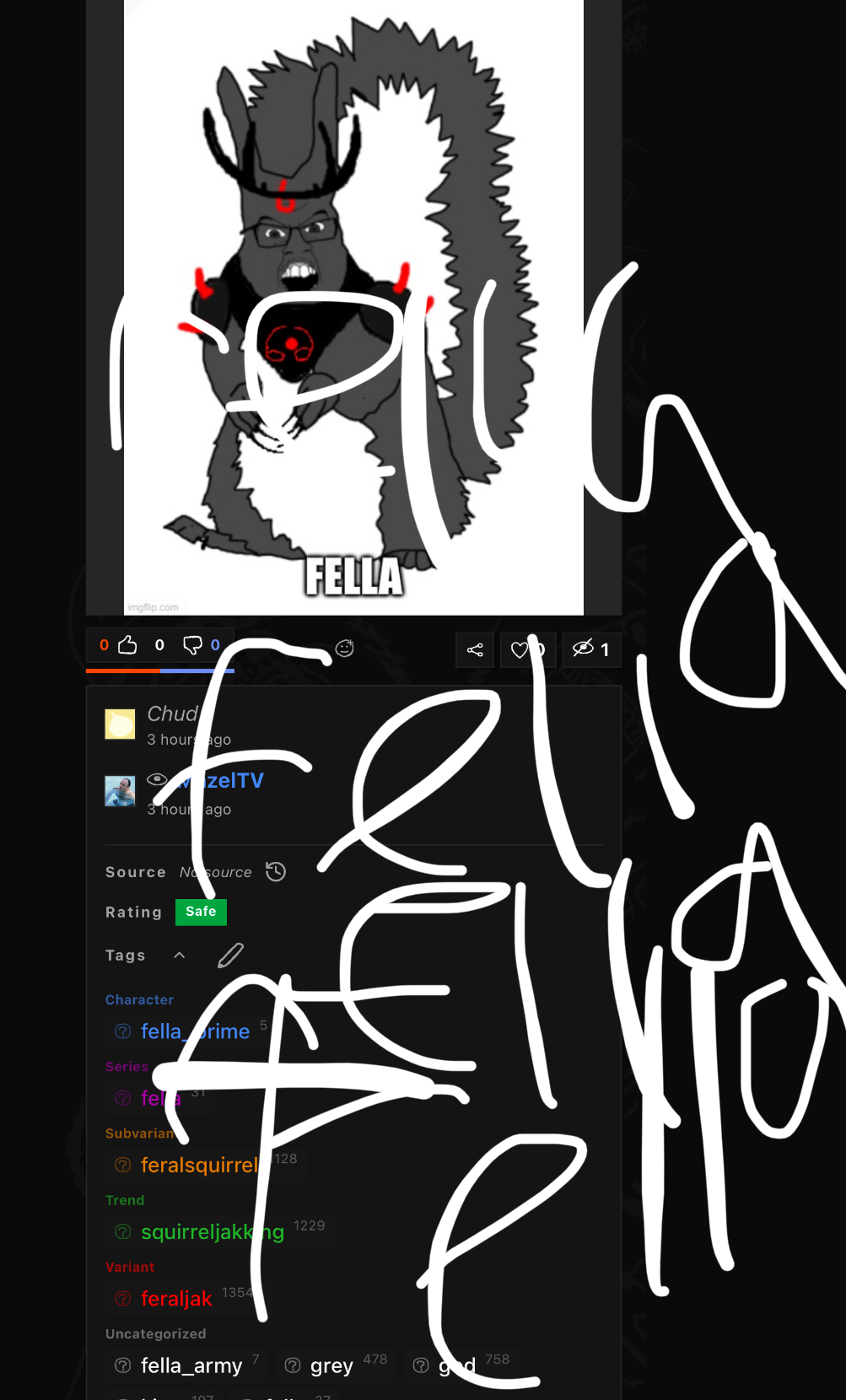 fella prime, feraljak, feralsquirrel, animaljaks, squirreljak, fella, 1soyjak, animal, ear, eyebrows