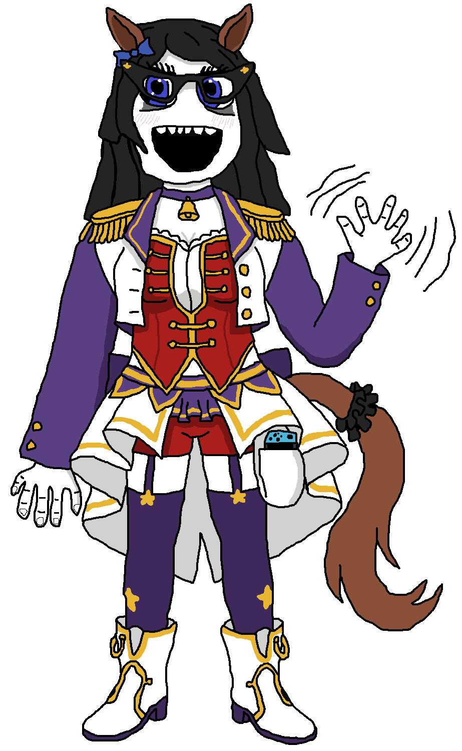 soytan, super creek, animal, bell, big breasts, black hair, blue eyes, boot, boots, breasts