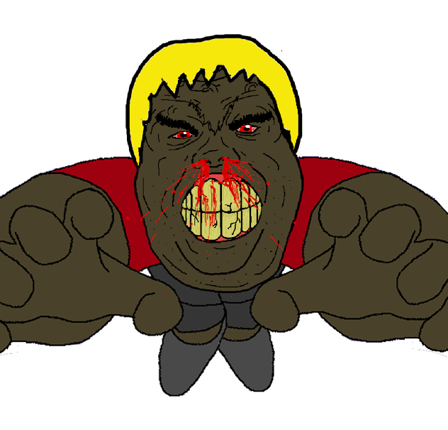 alicia, hunky twink sex machine, hunky twink sex machine, blonde hair, blood on nose, brown skin, clenched teeth, clothes, eyebrows, gray shoe