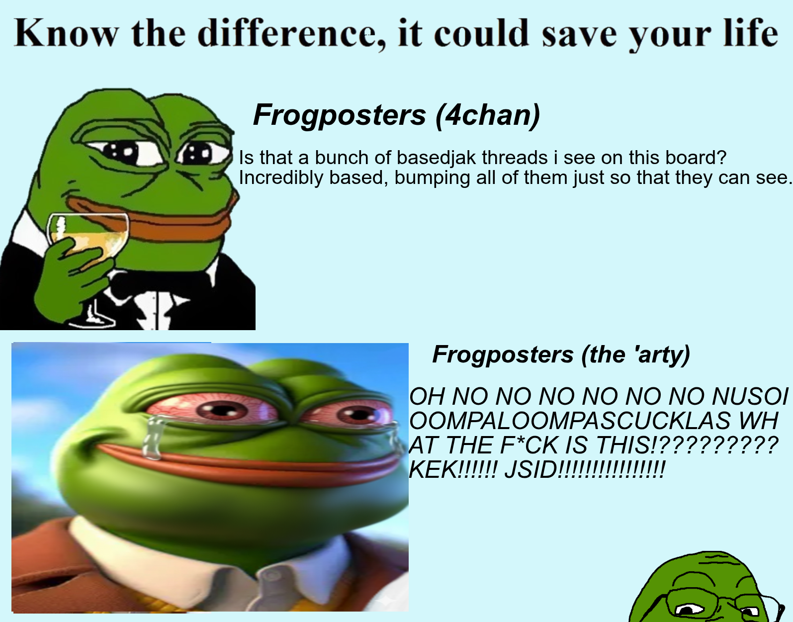 pepe, gapejak, 'toss, /soy/, /tv/, 4chan, 4cuck, alcohol, clothes, crying