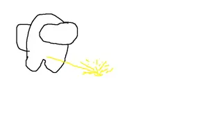 backpack, crewmate (among us), full body, pee, pissing, spacesuit, splash, video game, white background, among us