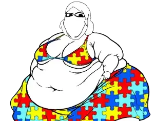gapejak, female gapejak, female tismjak, tismjak, femjak, holding belly, tismjak, autism, bbw, belly