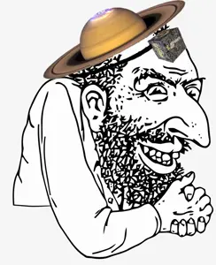 happy merchant, saturn kippah, borg cube tefilin.png