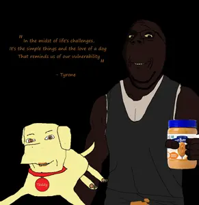 My dog Teddy has a deep passion for licking peanut butter.png