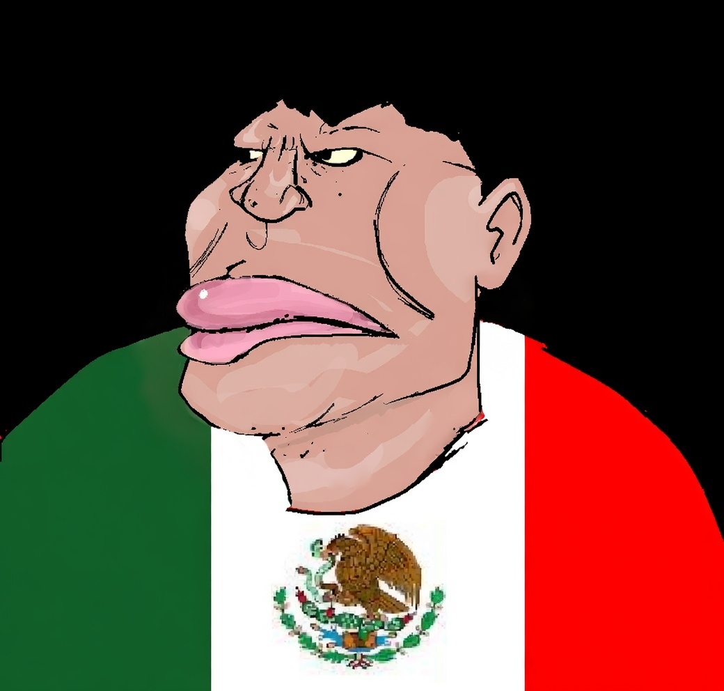 meximutt, brazilmutt, pseudo-brazilmutt, angry, black background, black hair, brown skin, grok, hair, looking to the left