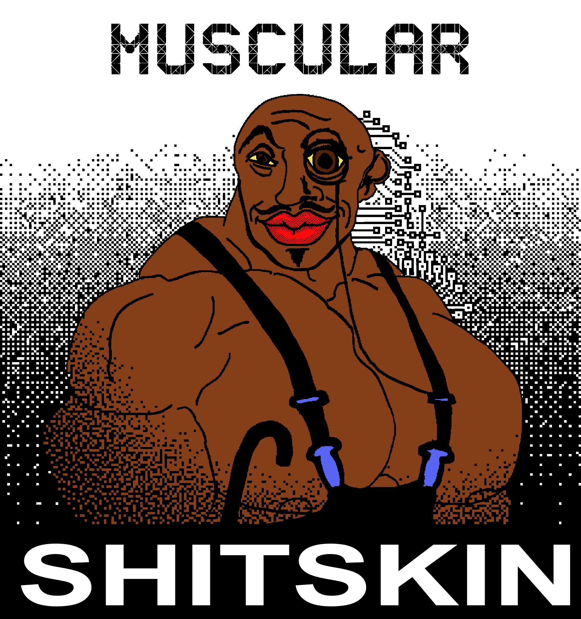danny yn, mineral inspecteur, big lips, brown eyes, brown skin, buff, cane, clothes, discord, goatee