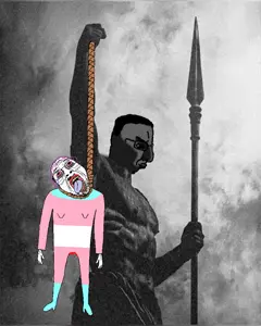 chuddy statue with a hanging troon kek.png