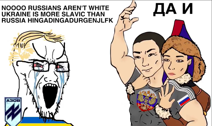 soyak, azov battalion, blonde hair, bloodshot eyes, country, crying, cyrillic text, flag, glasses, hair