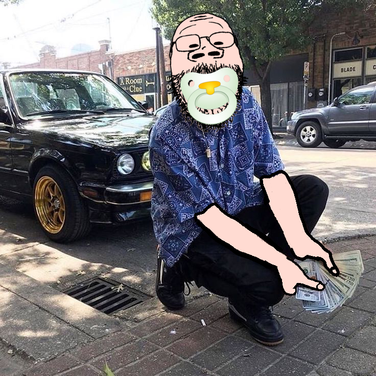 gapejak, babyjak, babyjak, 1soyjak, album cover, baby, bald, caca, car, floor