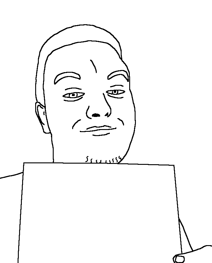 hate, unknown, big forehead, bushy eyebrows, christpilled, closed mouth, eyebrows, face, fat, finger
